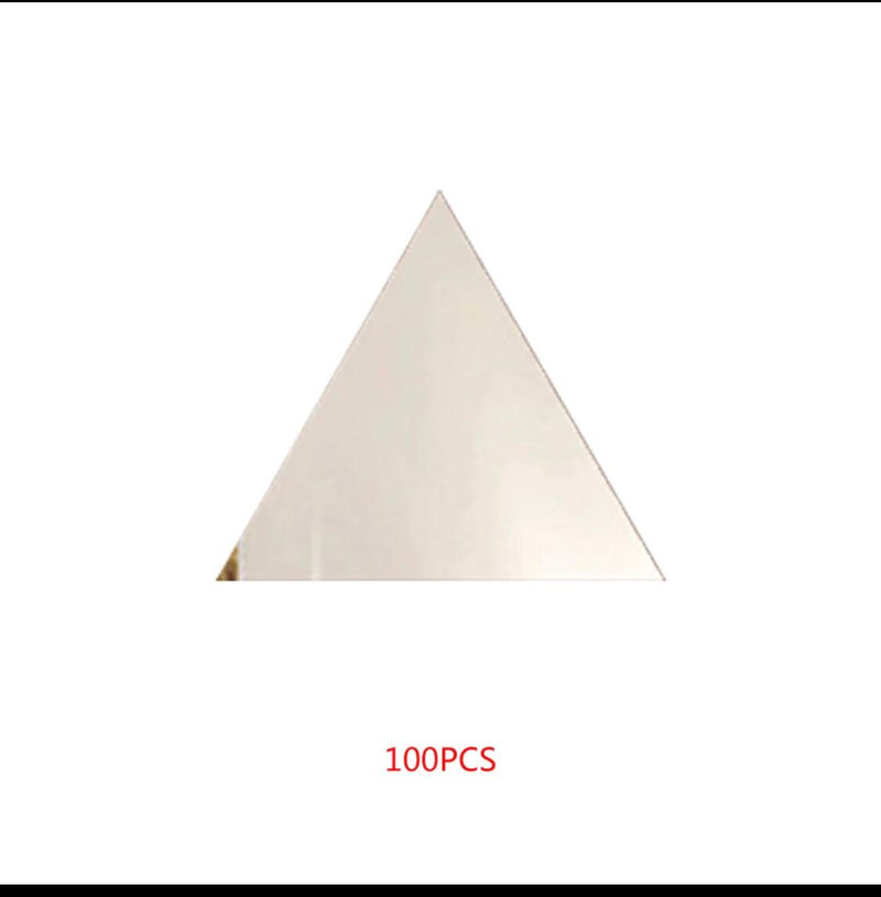 100 Pcs/set Triangular Mirror Sticker