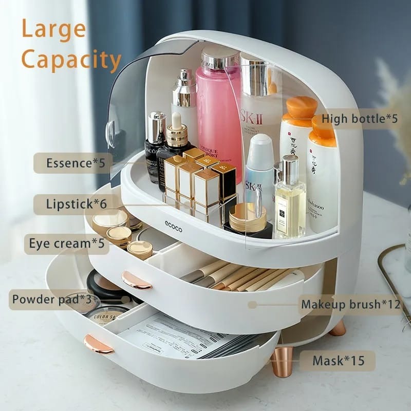 Ecoco Multi Compartments Cosmetic Organizer